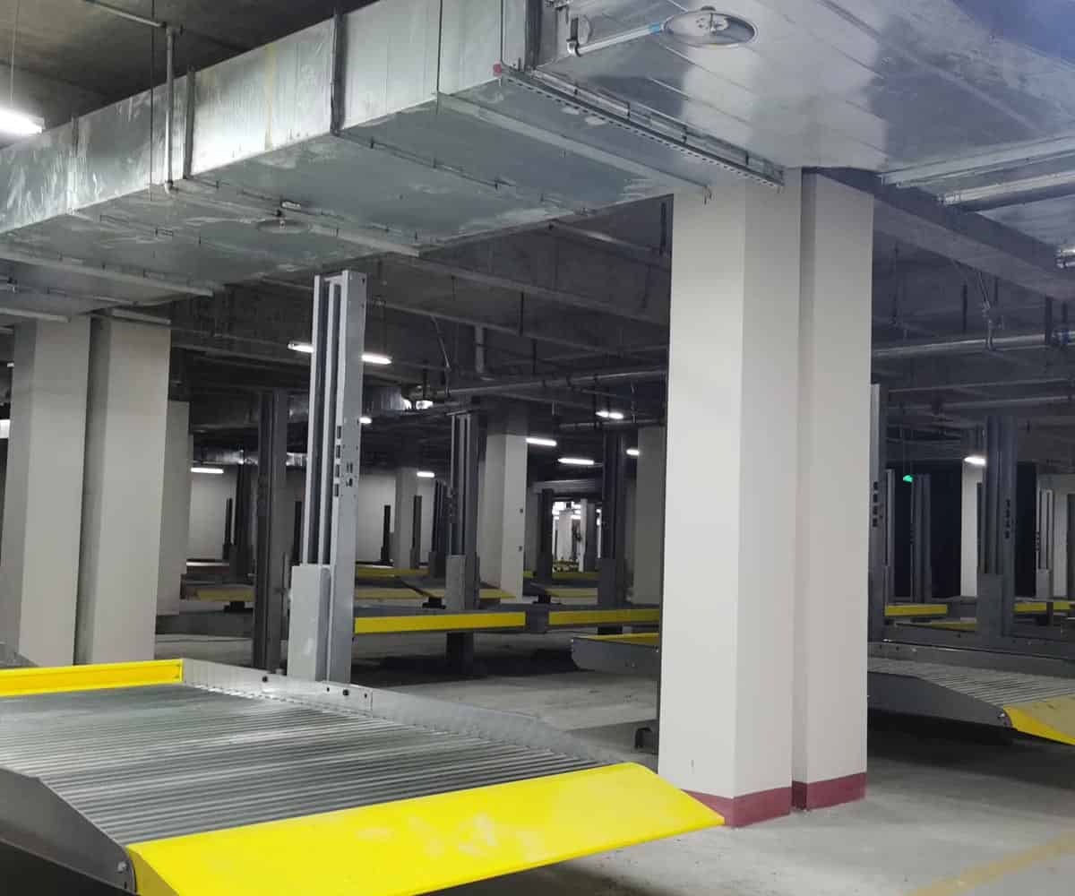 湖南兩柱簡易升降機械立體車庫拆除